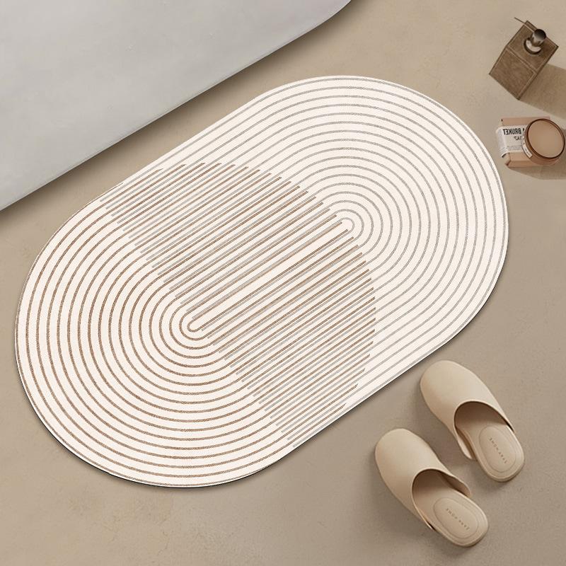 

Простой японский коврик для ванной ваби-саби из диатомовой грязи, впитывающий воду, нескользящий коврик для ног 40 * 60Cm