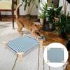 NOLITOY Cat Bed Summer Pet Freestanding Stylish Cat Cat Sleeping Scratching Blue Hammock, Bed, Wooden, Breathable, Striped, Hammock, Sofa, Area, Area,