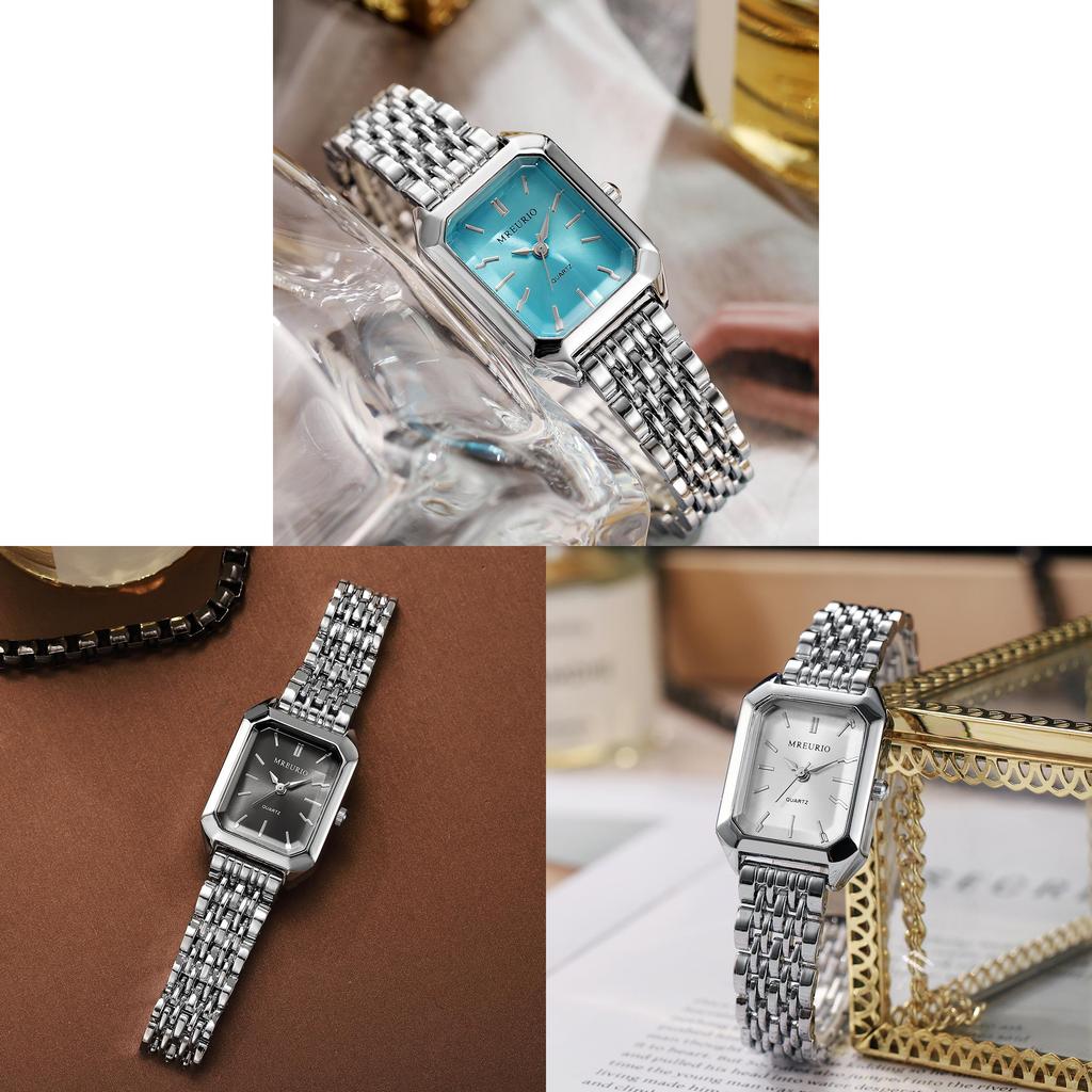 Minimalist Womens Square Quartz Watch With Alloy Case For Casual Office Wear