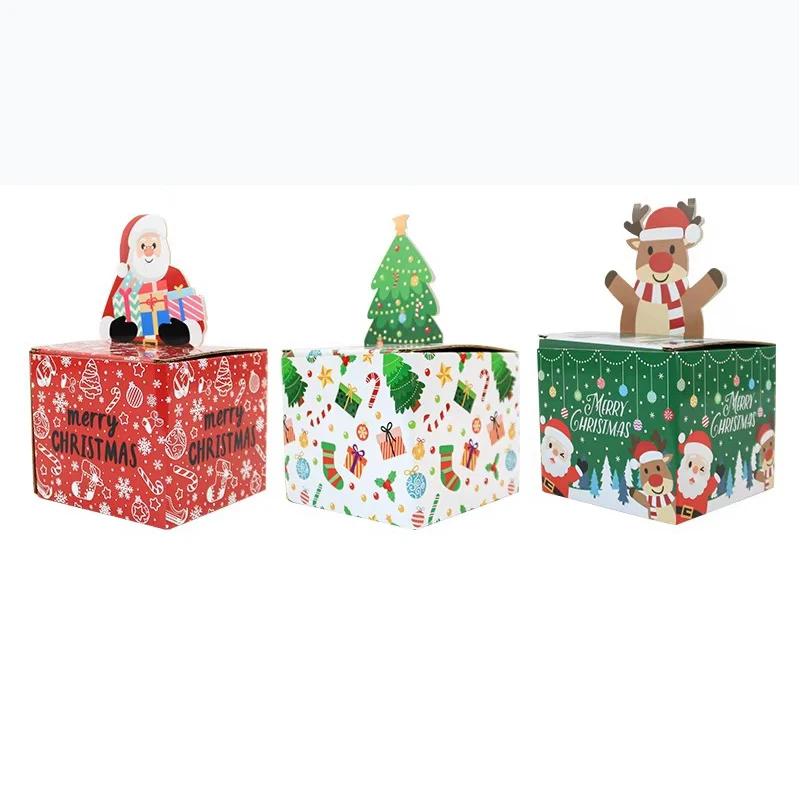 3PCS Birthday Party Surprise Box Decoration Christmas Series Cardboard Box Birthday Surprise Cash Box Creative Decoration Gift