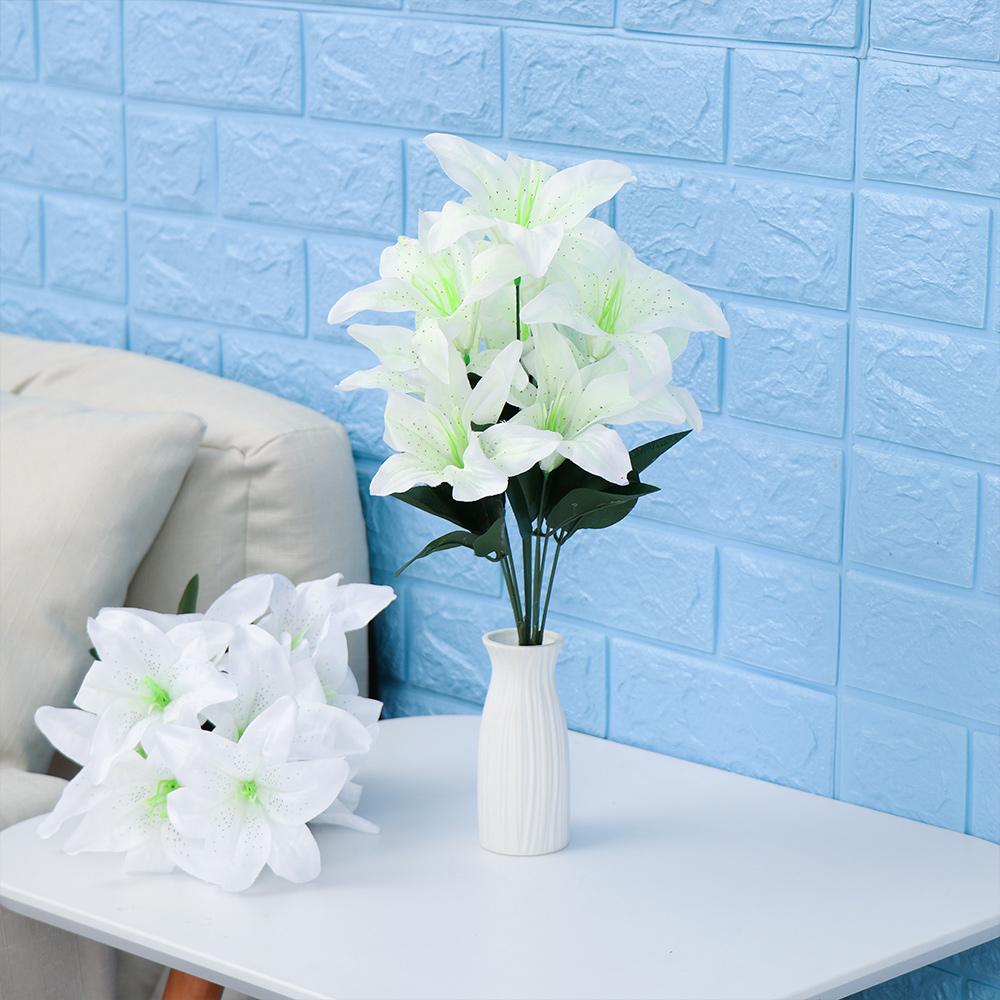 DIY Craft Home Accessories High Quality Fake Lilies Lilies Bouquet Artificial Flowers Wedding Decor