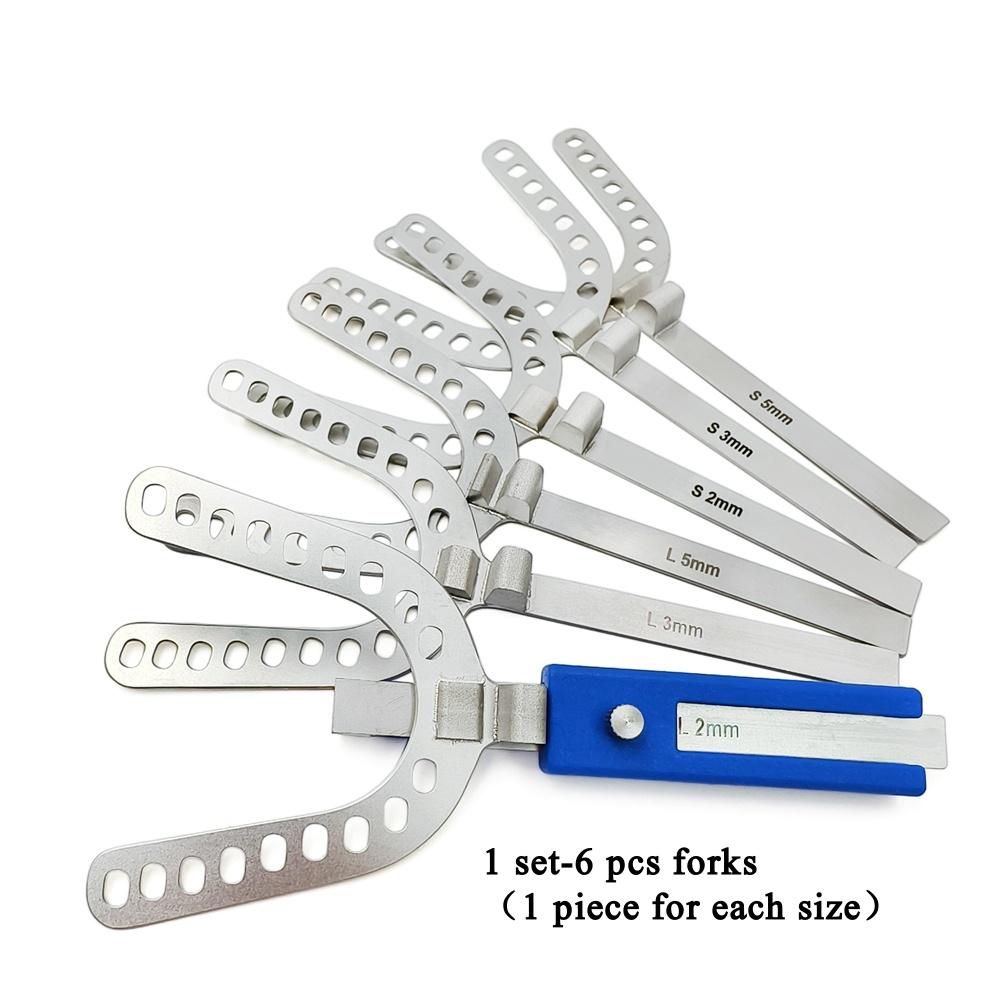 Dental Oral Centric Tray Set Impression Trays ProGauge for Bite Recording 2mm/3mm/5mmDenture Repair Occlusal Record Articulator