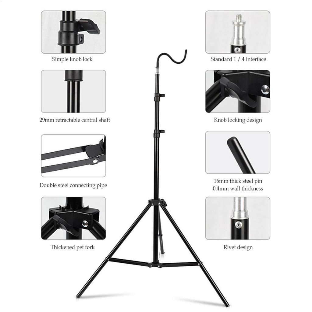 Folding And Retractable Floor Standing Stall With Three Legged Support Lamp Stand Portable Metal Outdoor Lighting Emergency