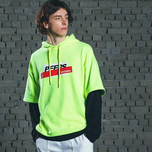 Худи с капюшоном Pips Layered (Неоновый зеленый) Green/Free