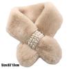 Pearl Decoration Neck Scarf Solid Color Neck Warmer High Quality Shawl  Winter