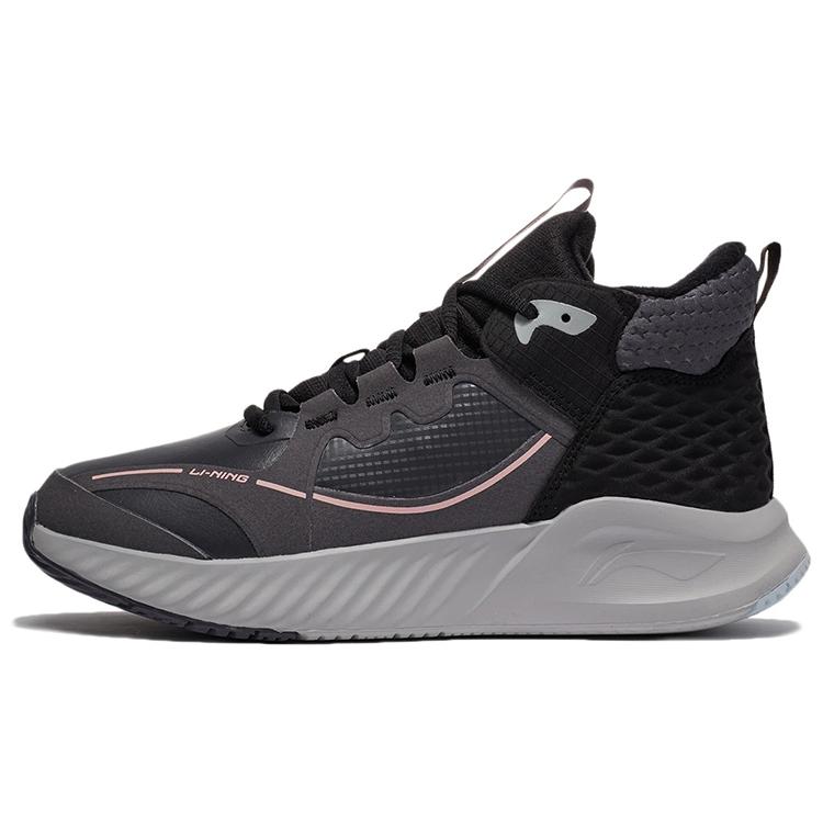 New LiNing Soft Zero WNTR Zero WNTR Cushioning Rebound Mid Top Running Shoes Women's Black AGLR238-2