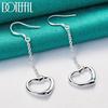 Romantic Heart Earrings Gift Silver Color Charming Party Jewelry