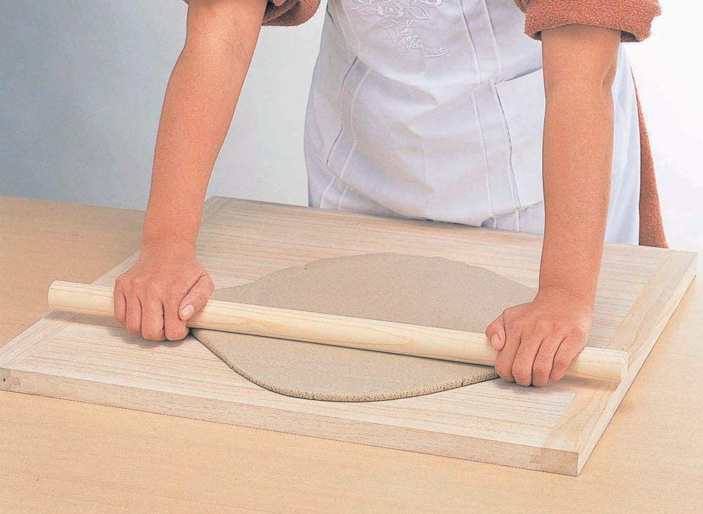 Kiso crafts Deska do gotowania Wałek do ciasta Wykonany z Paulowni, wałek do ciasta gyoza, 50 x 40, również do robienia ciasta udon i soba, Japonia, drewniany,