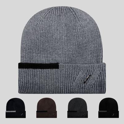 Hat Winter Versatile Light Edition Knitted Hat Fashion Thermal Hat Thickened Ear Protector Black Wool Hat