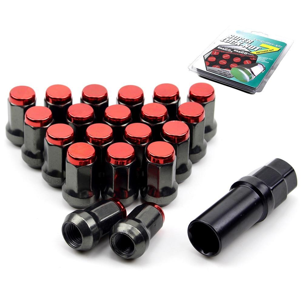 Car Wheel Lug Nuts M12x1.5/1.25 Universal Racing Tire Screw Caps Wheel Lug Nuts Extended Bolt Covers Decoration Parts 20Pcs