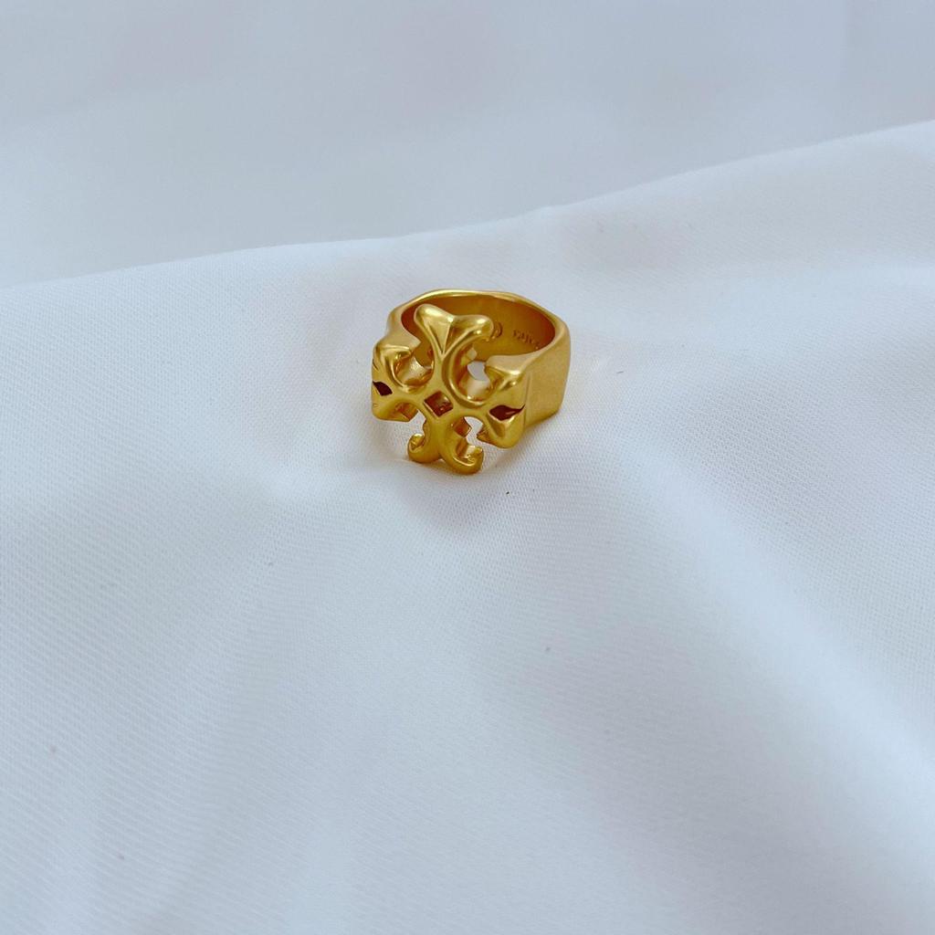 Chic Minimalist English Letter Metal Ring