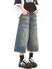 2025 Korean Style Women's High-Quality Wide-Leg Cropped Denim Pants - Trendy Summer Casual Capris