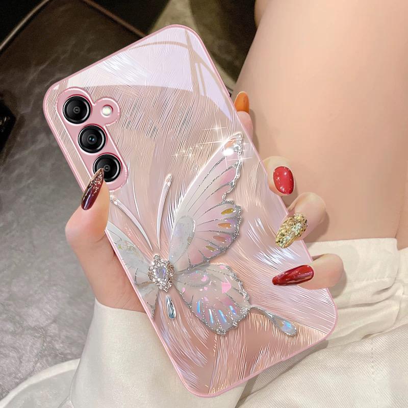 Beiwen Niedlicher Schmetterling Für Samsung Galaxy A14 4G 20 30 52 20S 21S 22 A32 33 34 42 50 51 53 54 70 71 72 73 5G Glas Handyhülle