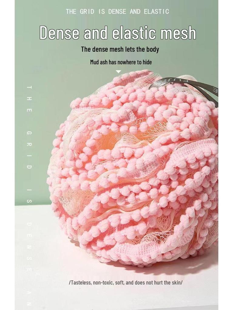 Durable Large Super Soft Bath Flower Ball - Non-Dispersing Foaming Net for Back Scrubbing
