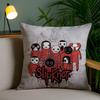Band S-Slipknot Cushion Cover Plush Fabric Soft Double-Sided Printed Sofa Pillow Case Colorfast Home Decor Gift