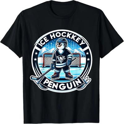 Penguin Ice Hockey Design for Penguin Lover and Penguin T-Shirt