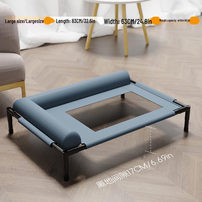 All-Season Washable Off-Ground Dog Bed for Small/Medium Pets - Moisture-Proof