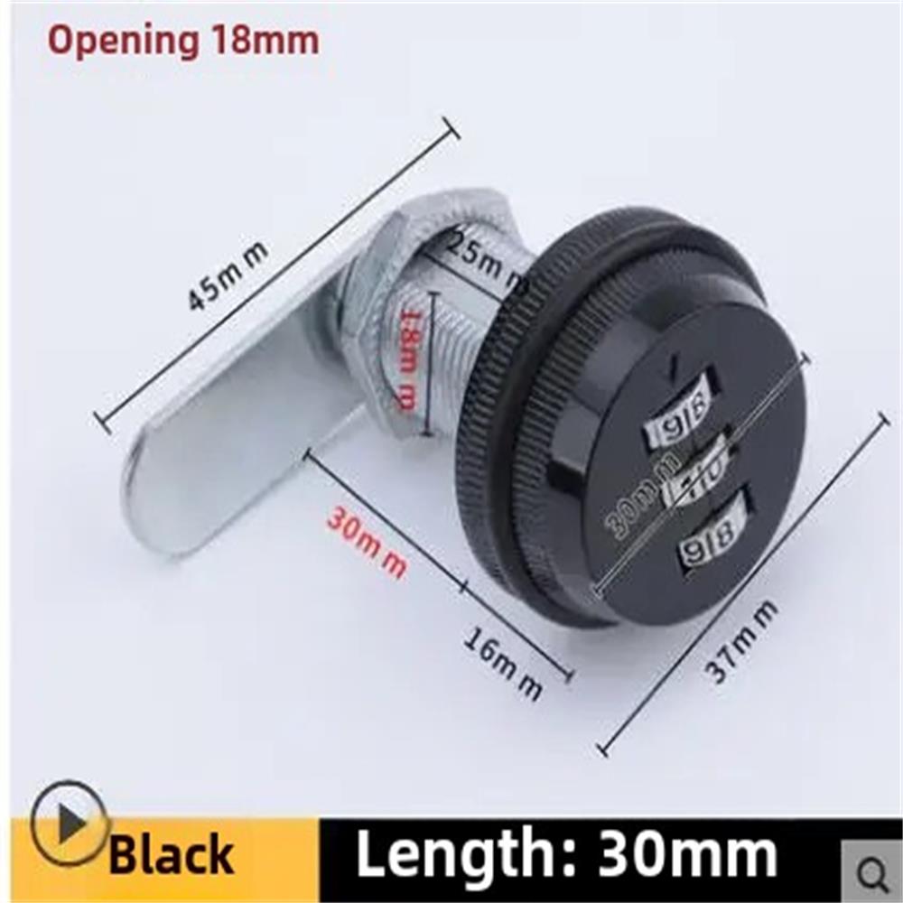 

3 Digit Combination Password Box Lock 20-30mm Smart Cam Code Lock Zinc Alloy for Mailbox Cabinet Door Security Hardware