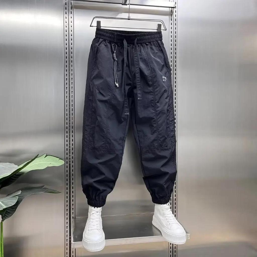 Herren Sommer 9-Punkt-Sweathose Trendy Streaming Füße Eis-Sensation Atmungsaktive Freizeithose