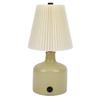 Pleated Desk Lamp Rechargeable Vintage Night Light for Bedside Table Nightstand 3 Color Temperatures