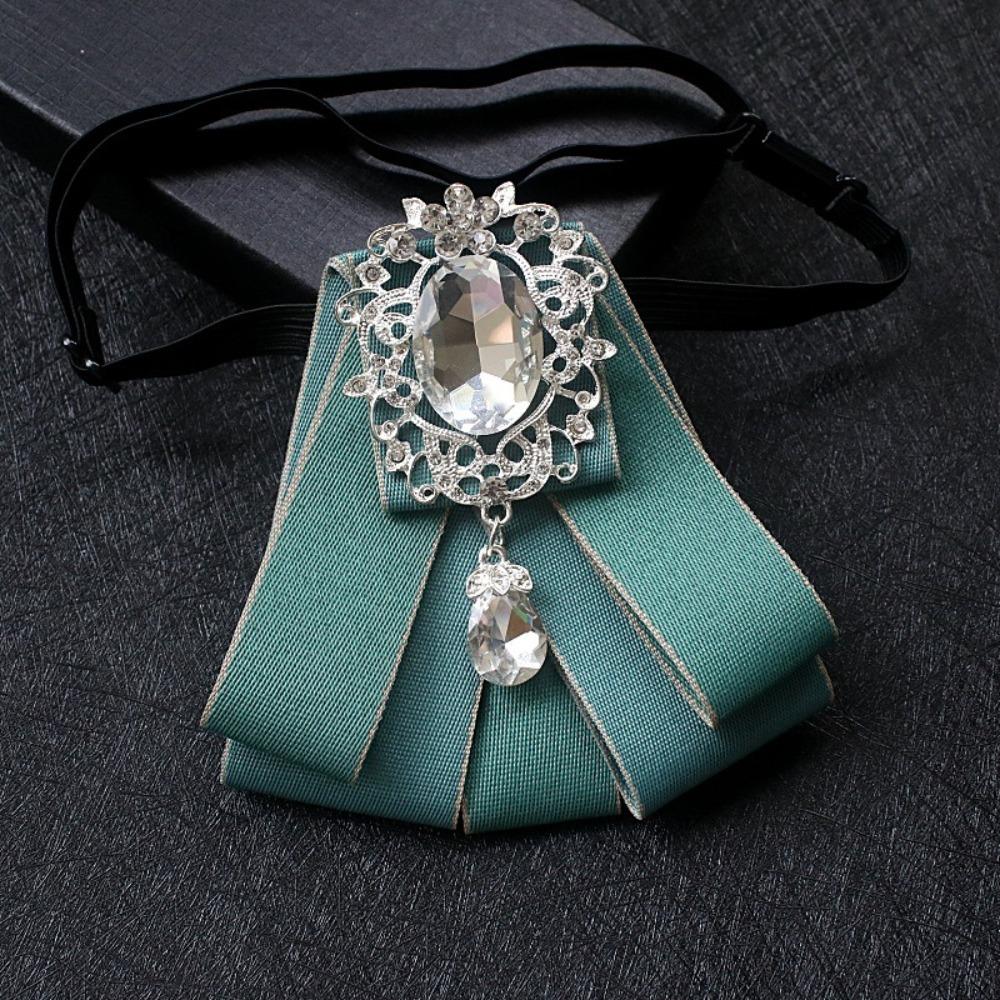 Polyester Strass Fliege Einfarbige Hemdkragen Luxus Band Fliege Täglich