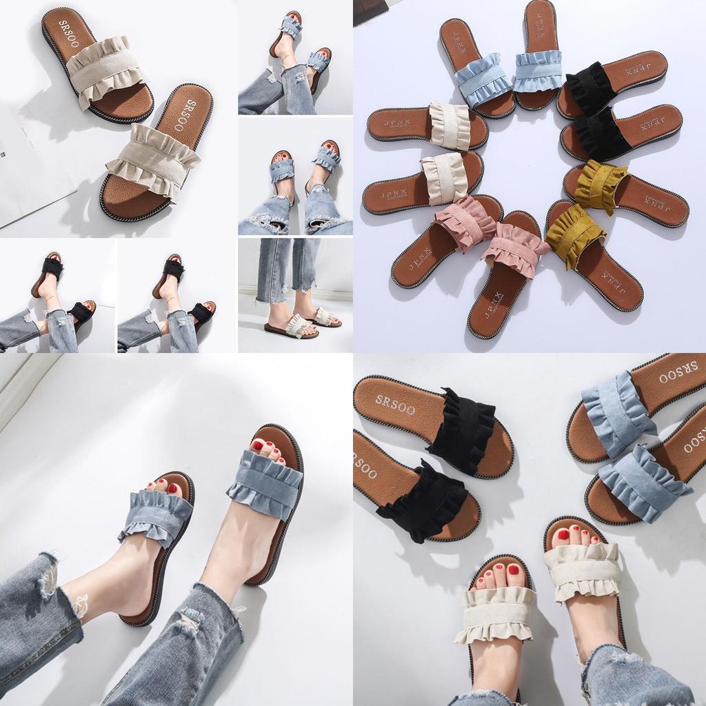 Korea Style Ladies Womens Flats Slip On Comfy Flip Flop Slider Slippers Sandals In Chic Colors