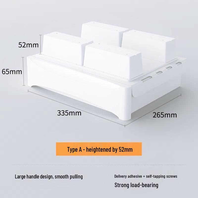 Adjustable Under-Desk Drawer: No Nails, No Drilling, Invisible Storage for Home or Office