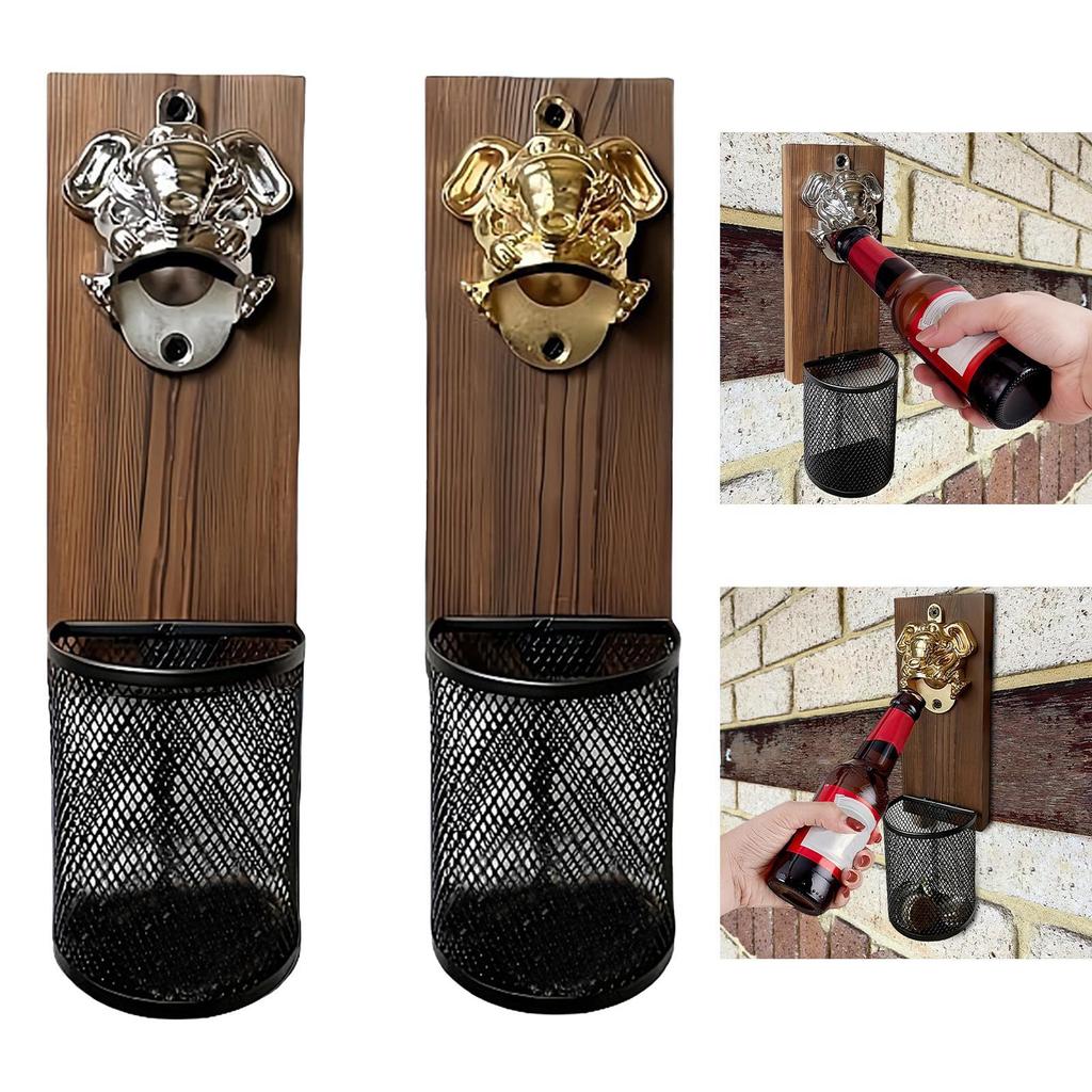 Magnetic Bottle Opener Wall Mount Bottle Opener Kitchen Tool for Refrigerator Kitchen Living Room Housewarming Present