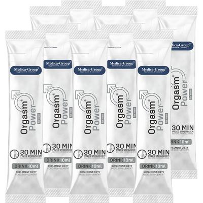 ORGASM POWER for Men Drink - Set of 10 X 10ml - Unlock Your Erection Power, Experience Multiple Orgasms
