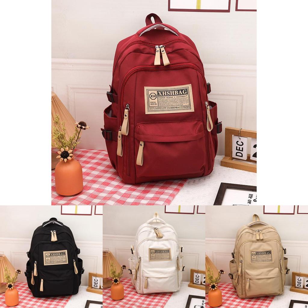 Stylish Nylon School Backpack For High School And College Students With Lightweight Design