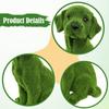 Garden Flocked Dog Statue Decor Flocking Dog Figurine for Yard Backyard Lawn