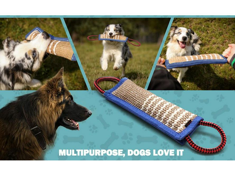 Jute Dog Bite & Chew Stick for Training German Shepherd & Malinois