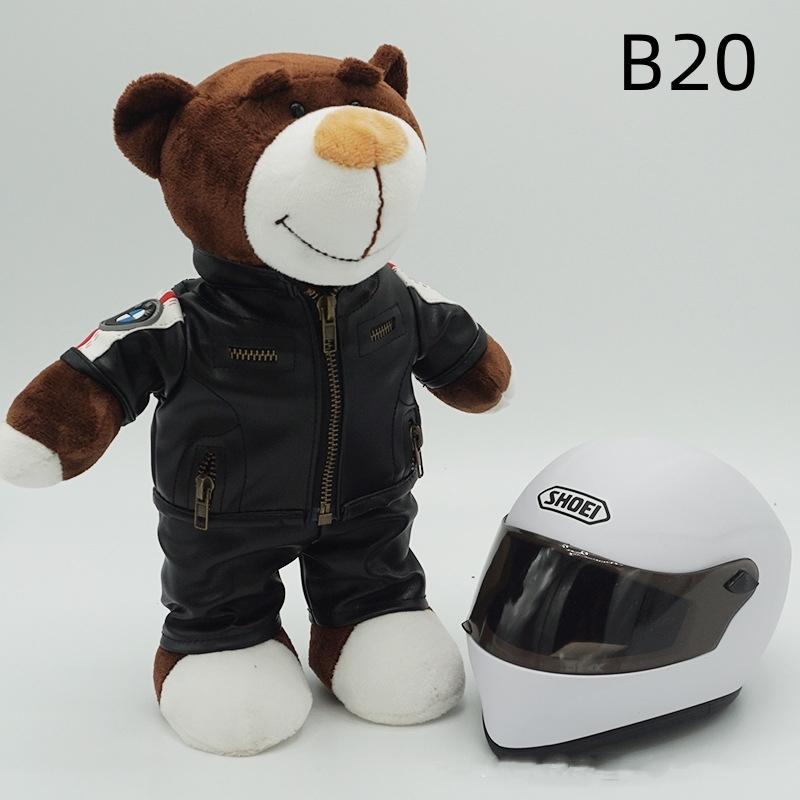Kawaii helmets and teddy bears motorcycle decorations cute anime-filled soft stuffed toys as holiday gifts for friends