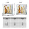 Four Ducks In A Row Square Pillowcase Polyester Linen Velvet Printed Zip Decorative Pillow Case Bed Cushion Cover