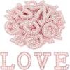 26Pcs A-Z Alphabe Rhinestone Letter Patches English Alphabet Pearl Alphabet Patch  Clothes