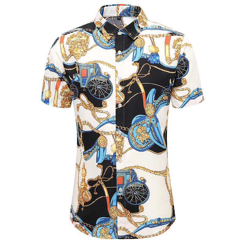 YYear Mens Hawaiian Plus Size Button Up Short Sleeve Floral Print Shirts YYear Mens Hawaiian Plus Size Button Up Short Sleeve Floral Print Shirts