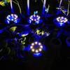 12LED Solar Underground Light Circular Outdoor Garden Solar Underground Light Deck Light Buried Solar Light Garden Decoration
