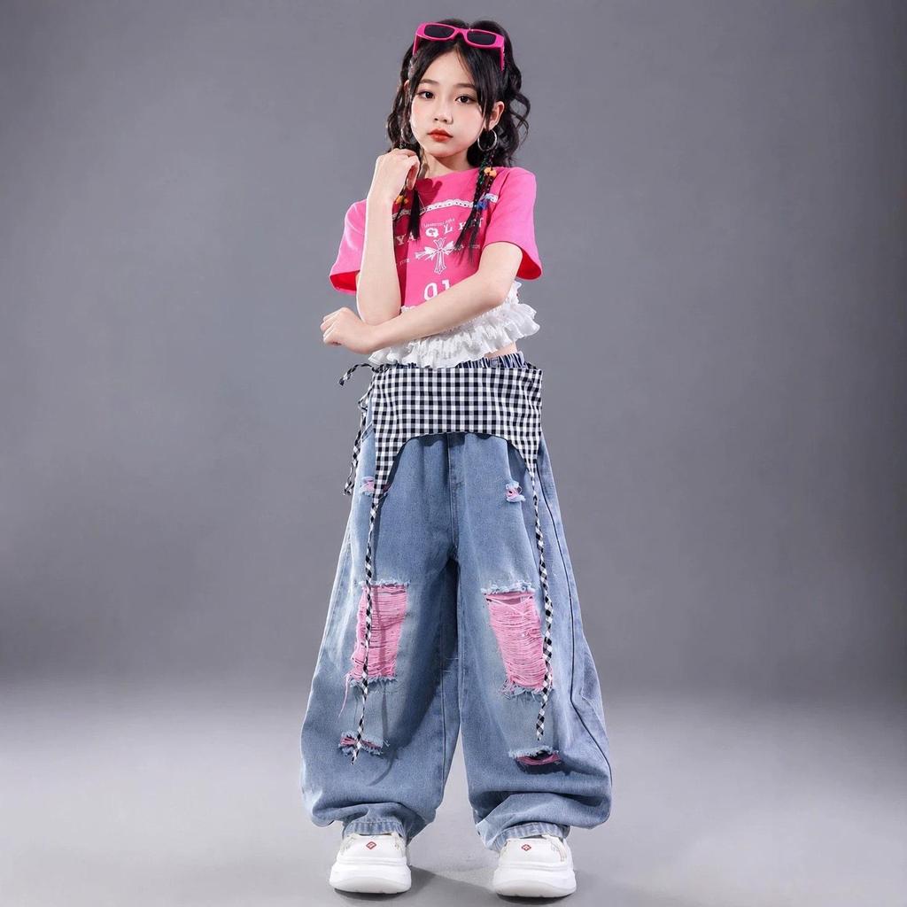 Trendy Girls' Jazz Dance Costumes - Fashionable, Versatile Stage Outfits for June 1st Performance