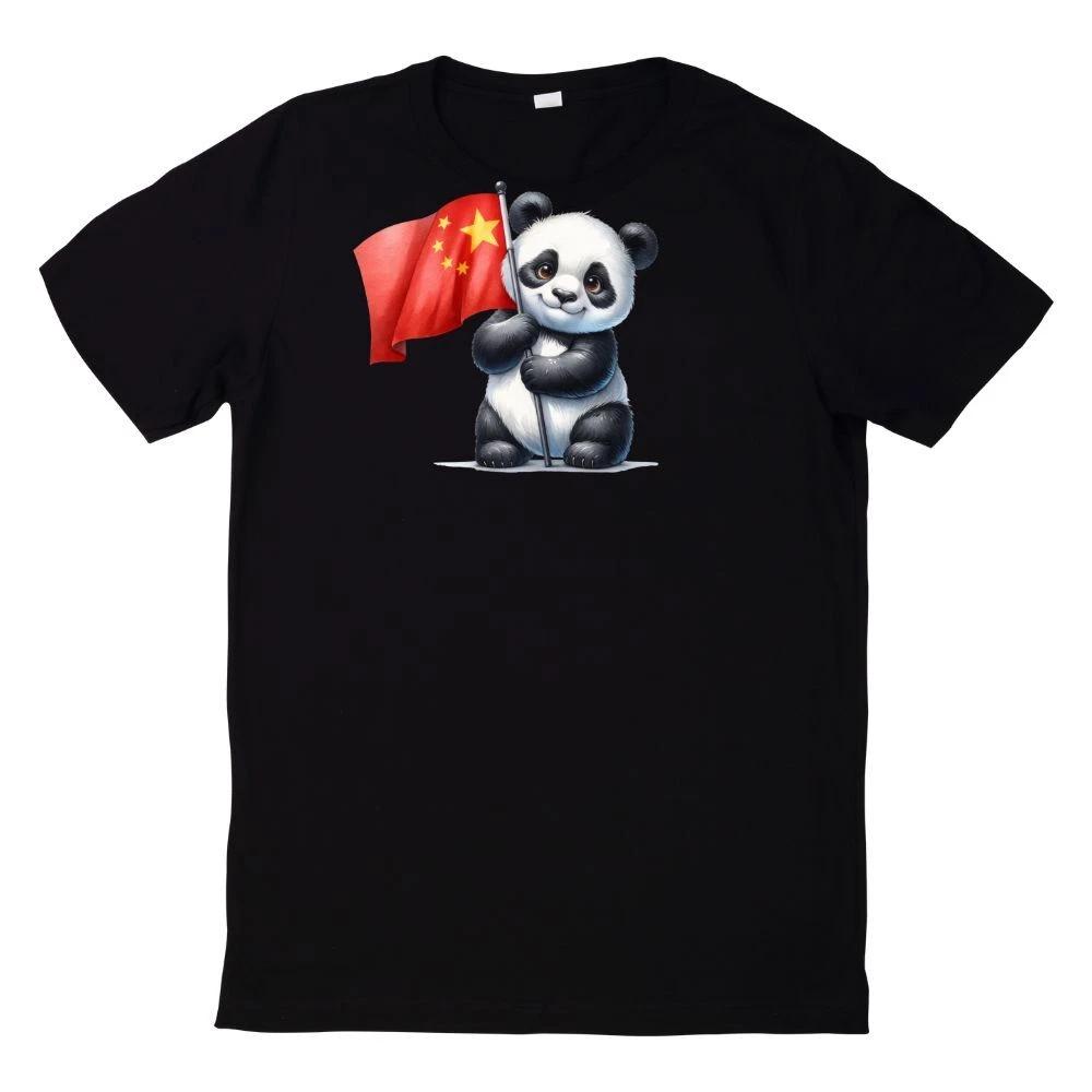 T-Shirt Aquarell Nationaltier mit China Flagge XL