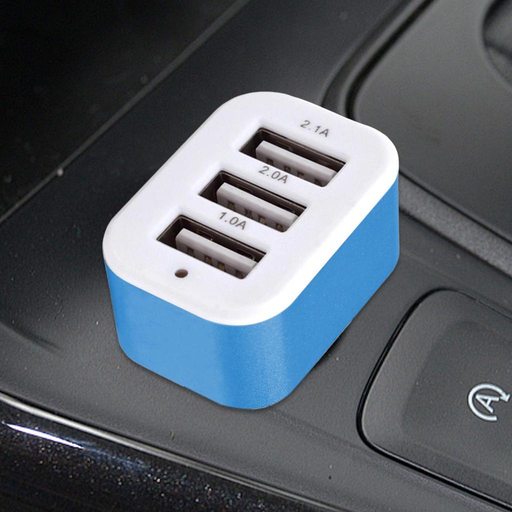 Cell Phone Car Charger Car Charger With 3 USB Ports For Mobile Phones Efficient Heat Dissipation Design Automotive Charging Tool