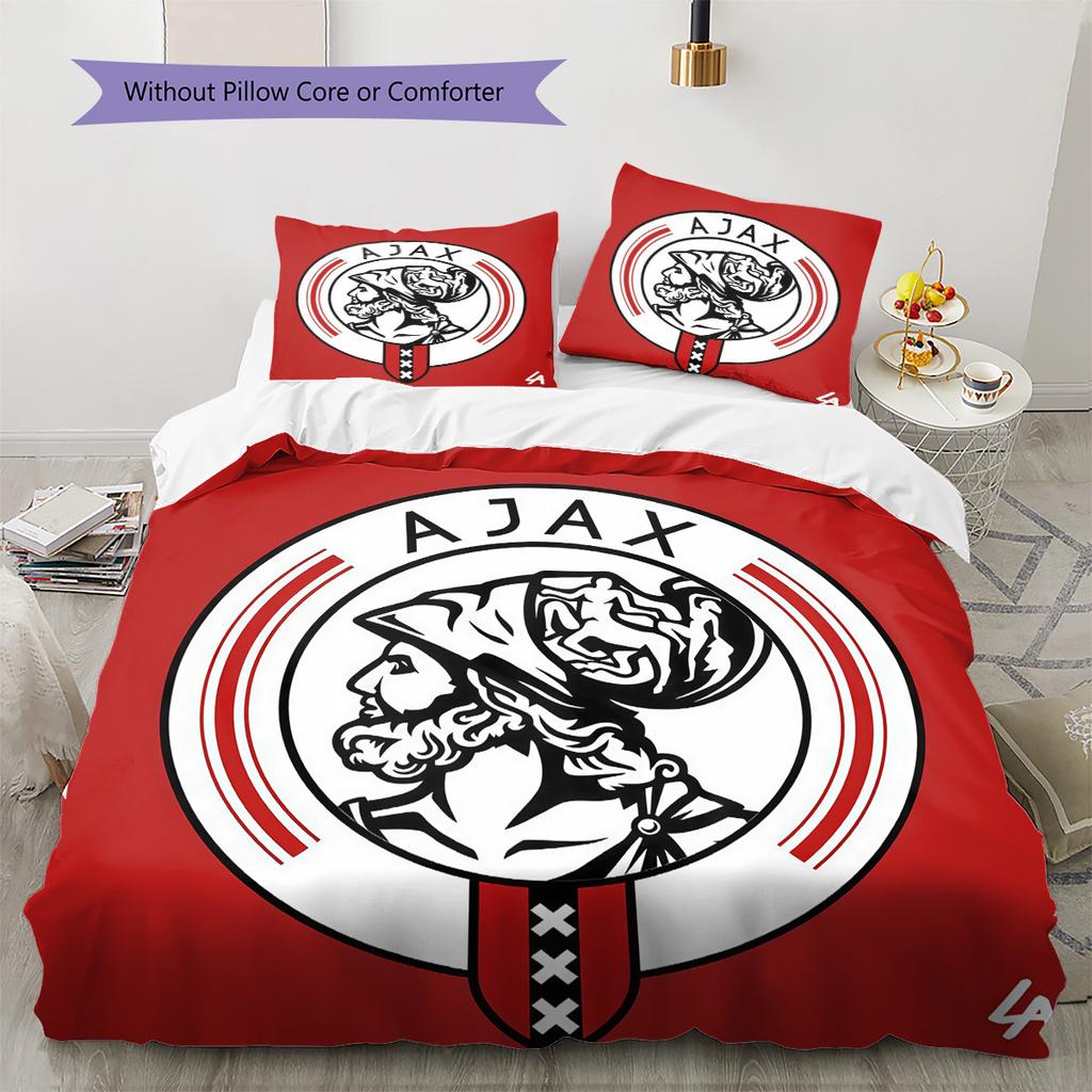 Ajax logo Pattern Bedding Quilt Set Quilt Cover Pillowcase Home Decoration Birthday Gift (1 * duvet cover + 2 * pillowcase, without core)