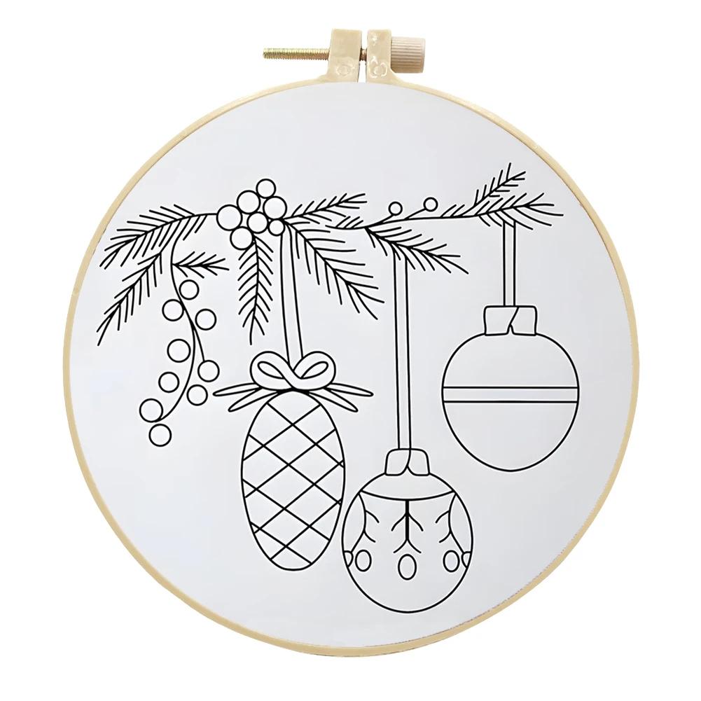 

Набор для начинающих вышивальщиков к Рождеству с шаблоном и инструкциями для начинающих, набор для вышивания крестиком своими руками, принадлежности для вышивания