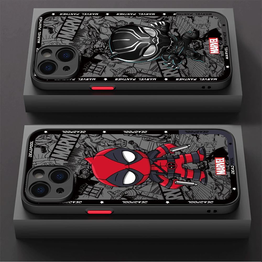 Phone Case for iPhone XR 15 Pro 11 Pro XS X SE 13 14 Pro Max 12 Mini 8 Plus 7 Luxury Back Cartoon Marvel Spiderman Groot Cover