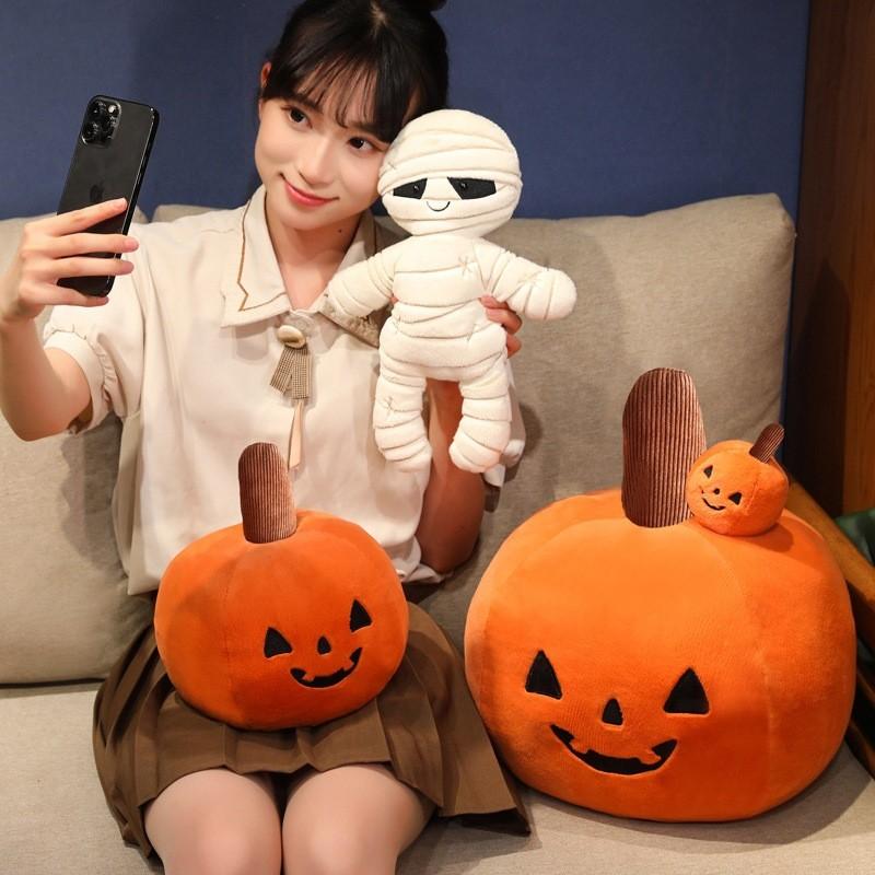 Funny Cute Halloween Cartoon Pumpkin Mummy Plush Toy Children Gifts Holiday