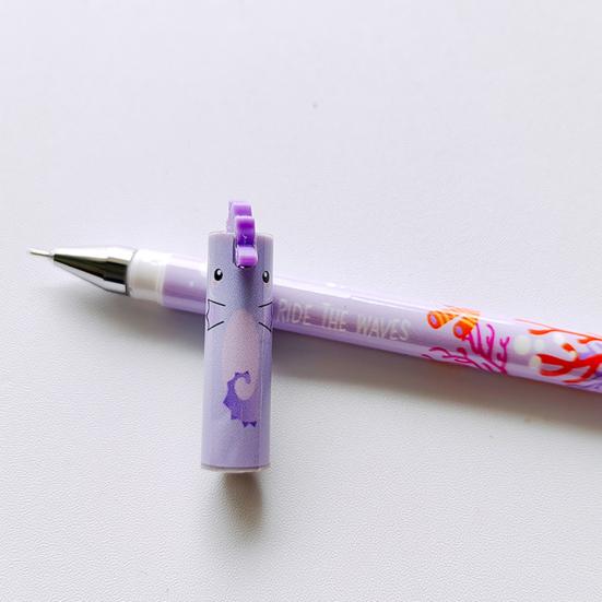 Ozean Tier Radierbare Gelstifte Niedliche 3D Schildkröte Clownfisch Seepferdchen Topper 0,5mm Glatte Schreibstifte mit Radierer Lustige Schulmaterialien