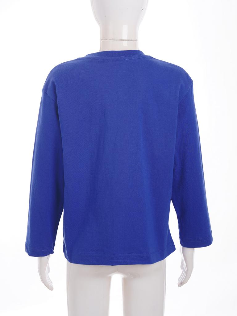 Jenter Gutter Langermet T-skjorte Ensfarget Genser Undertrøye Høst Vintergenser Normal Passform Tunika Bluse Topp