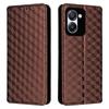 For Blackview Color 8 Magnetic Closure Phone Case Rhombus Imprinted Wallet Card Holder Cover