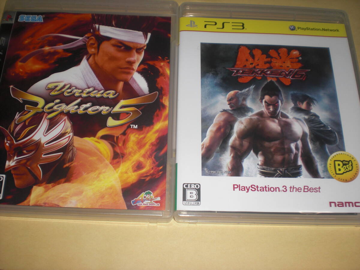 [USED] Tested/2-Game SetVirtua Fighter 5 & Tekken 6 PS3 Japanese Ver. Region Free