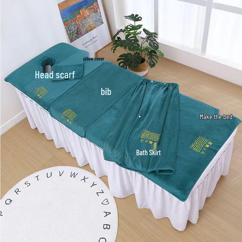 Premium Microfiber Hair & Bath Towel Set for Salons with Custom Logo Option 20x70 Head Wrap павлин голубой