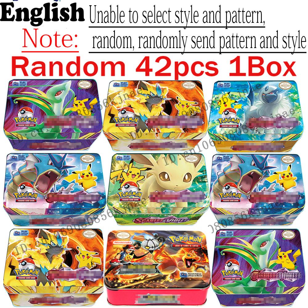42pcs MEGA EVOLUTION Pokemon Cards Battle Playthings Lost Origin Pokemons Box Featuring Pikachu Anime Bank Pokemon Activity Cards Designed for Childre
